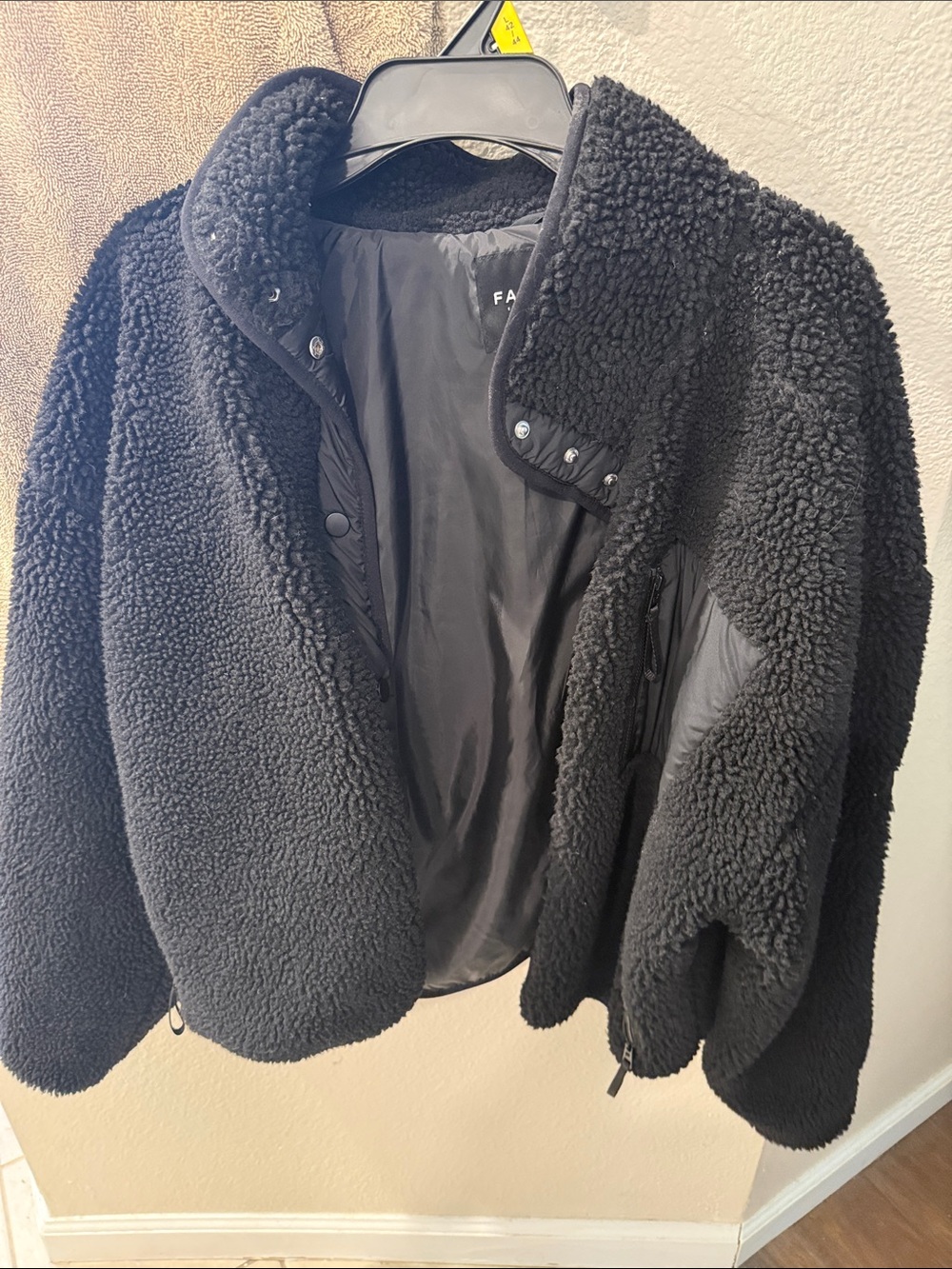 Fabletics Black Teddy Fleece Jacket